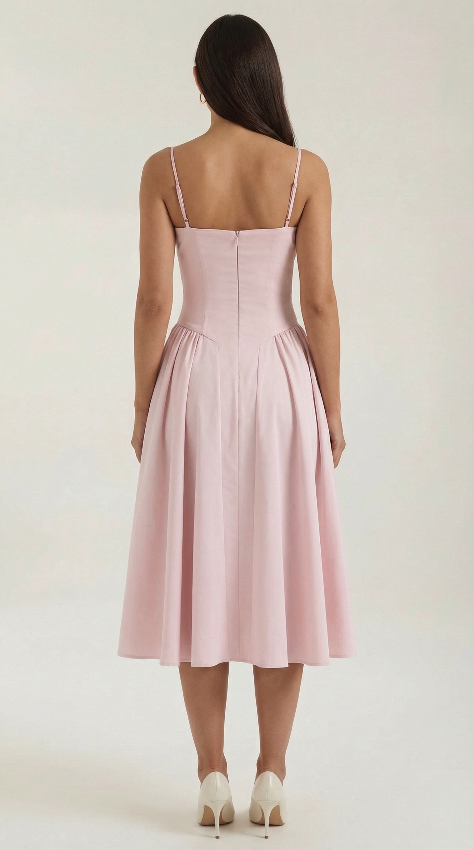Corset Midi Dress in Elegant Fabric for Formal Events and Special Occasions