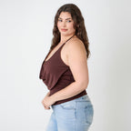 Cowl Neck Halter Top - Draped Design for Casual or Dressy Occasions