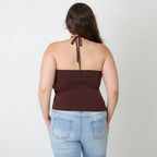 Cowl Neck Halter Top - Draped Design for Casual or Dressy Occasions