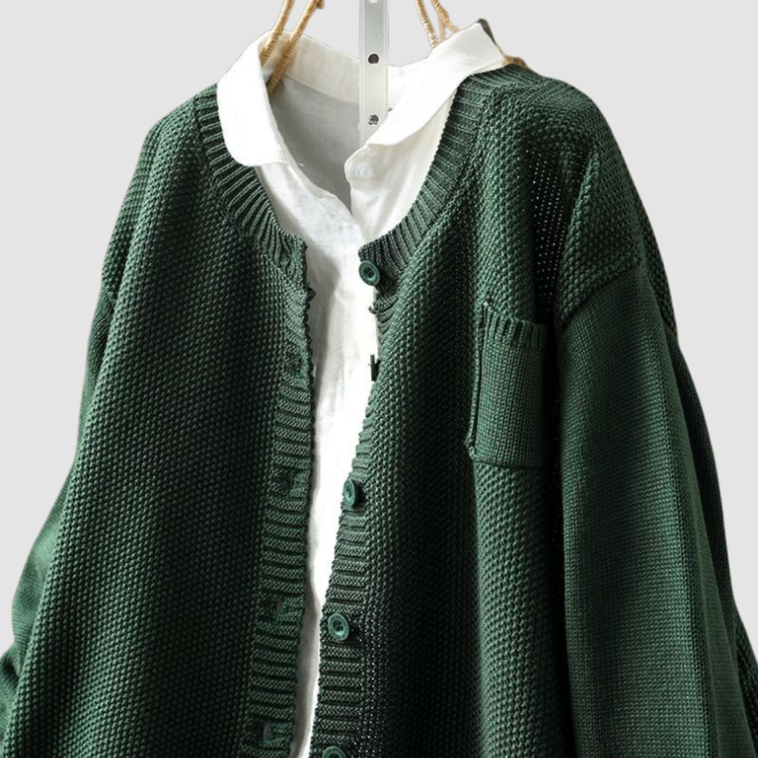 Cozy Knit Cardigan for Women - Soft Fabric, Casual Style, Perfect for Layering