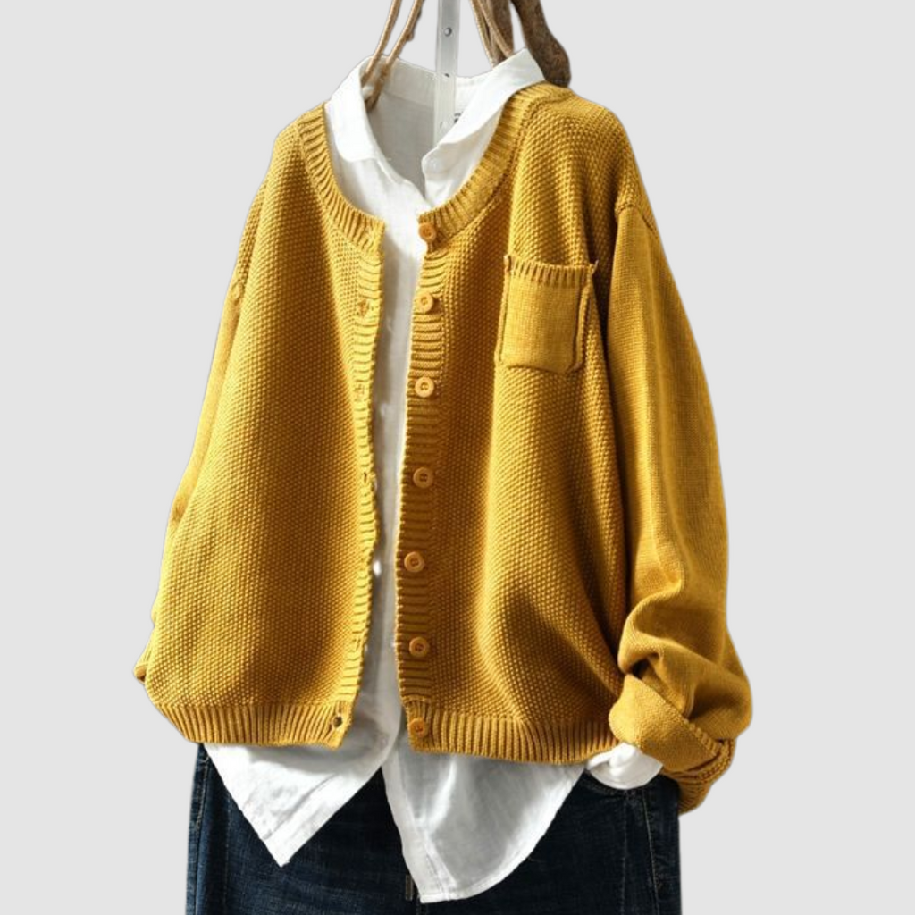 Cozy Knit Cardigan for Women - Soft Fabric, Casual Style, Perfect for Layering