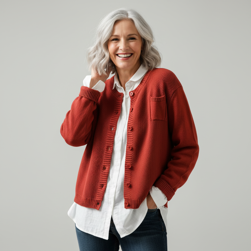 Cozy Knit Cardigan for Women - Soft Fabric, Casual Style, Perfect for Layering