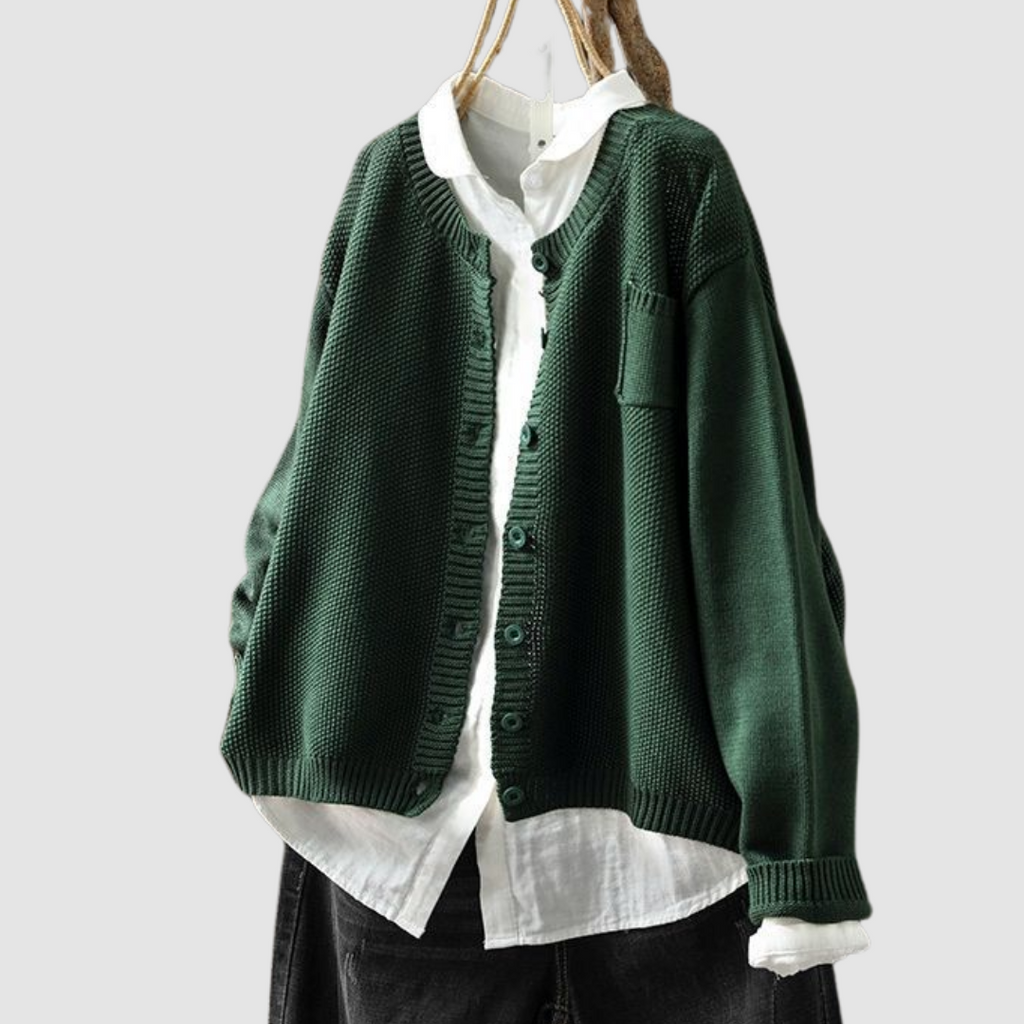 Cozy Knit Cardigan for Women - Soft Fabric, Casual Style, Perfect for Layering