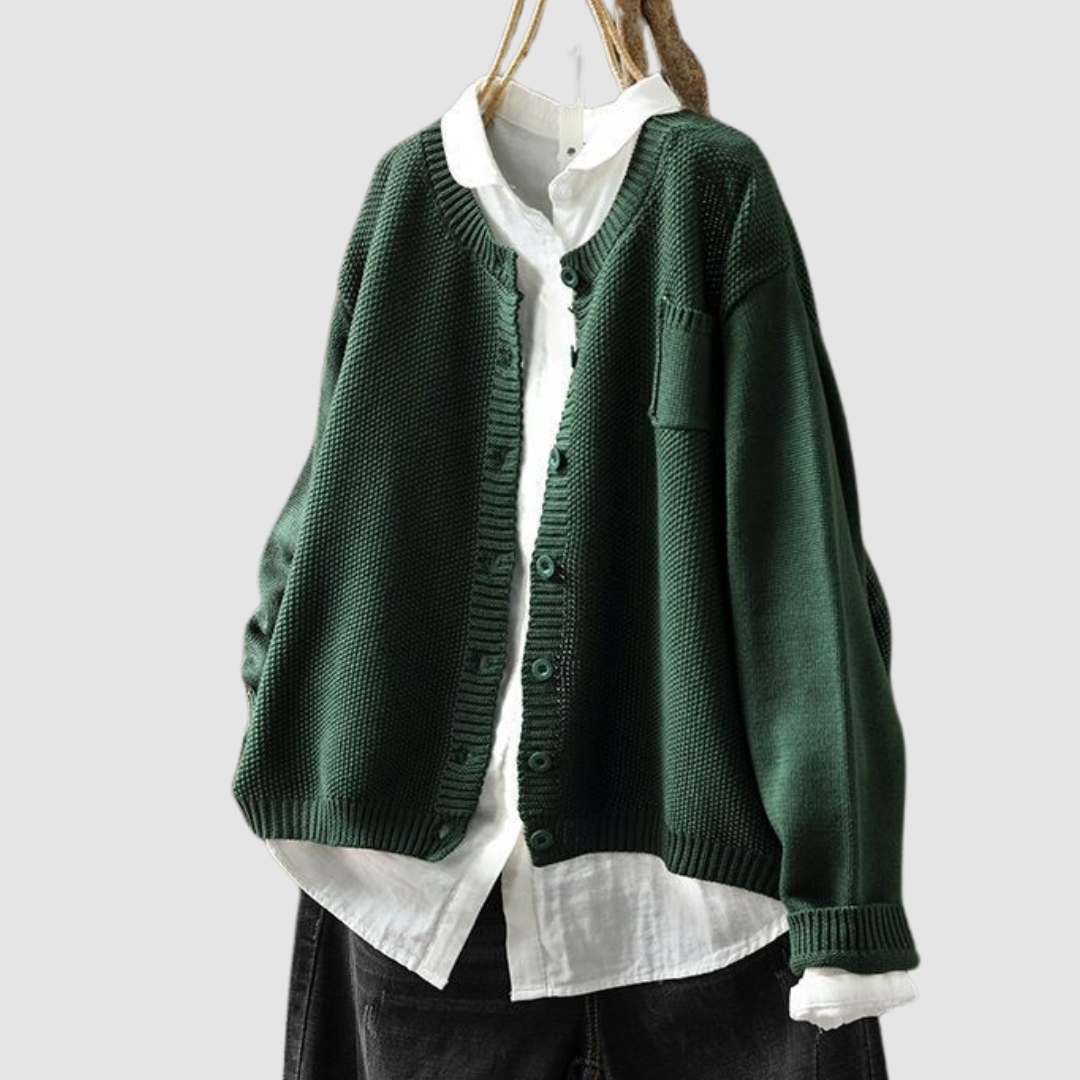 Cozy Knit Cardigan for Women - Soft Fabric, Casual Style, Perfect for Layering