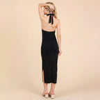 Criss-Cross Midi Dress in Soft Fabric for Casual or Formal Wear
