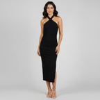 Criss-Cross Midi Dress in Soft Fabric for Casual or Formal Wear