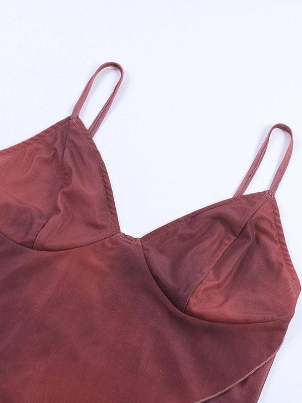 Crisscross Mesh Crop Top - Lightweight Cami for Casual Wear