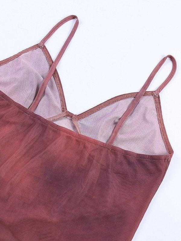 Crisscross Mesh Crop Top - Lightweight Cami for Casual Wear
