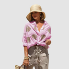 Elegant Breathable Blouse for Women - Lightweight Casual Top for Everyday Wear