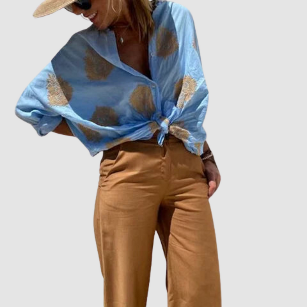 Elegant Breathable Blouse for Women - Lightweight Casual Top for Everyday Wear