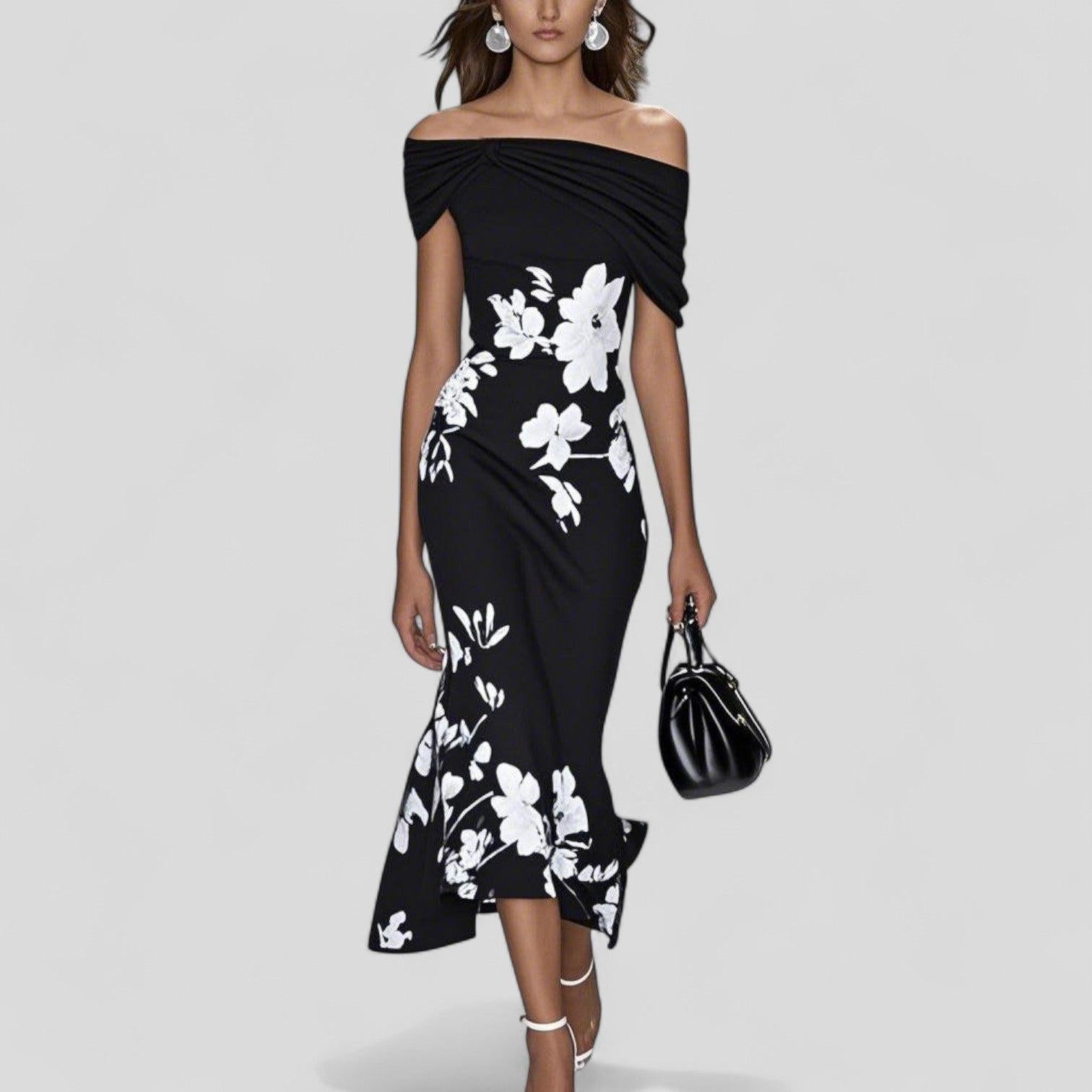 Elegant Midi Dress in Soft Fabric | Perfect for Parties and Special Occasions