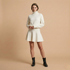 Elegant Short Dress in Soft Fabric for Casual or Formal Occasions