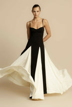 Evening Maxi Dress in Soft Fabric - Elegant Paloma Style for Formal Events and Special Occasions