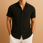 Fitted Men's Shirt in Cotton Blend | Modern Casual Wear for Work or Leisure