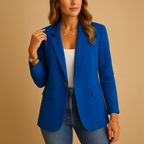 Fitted Women's Blazer - Tailored Stretch Fabric - Versatile for Smart and Casual Outfits - Perfect for Work or Events