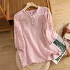 Floral Button-Front Blouse Women UK – Smart Casual Office Holiday Wear