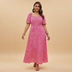 Floral Ditsy Print Maxi Dress for Women - Lightweight Summer Style - Perfect for Casual Outings and Beach Wear