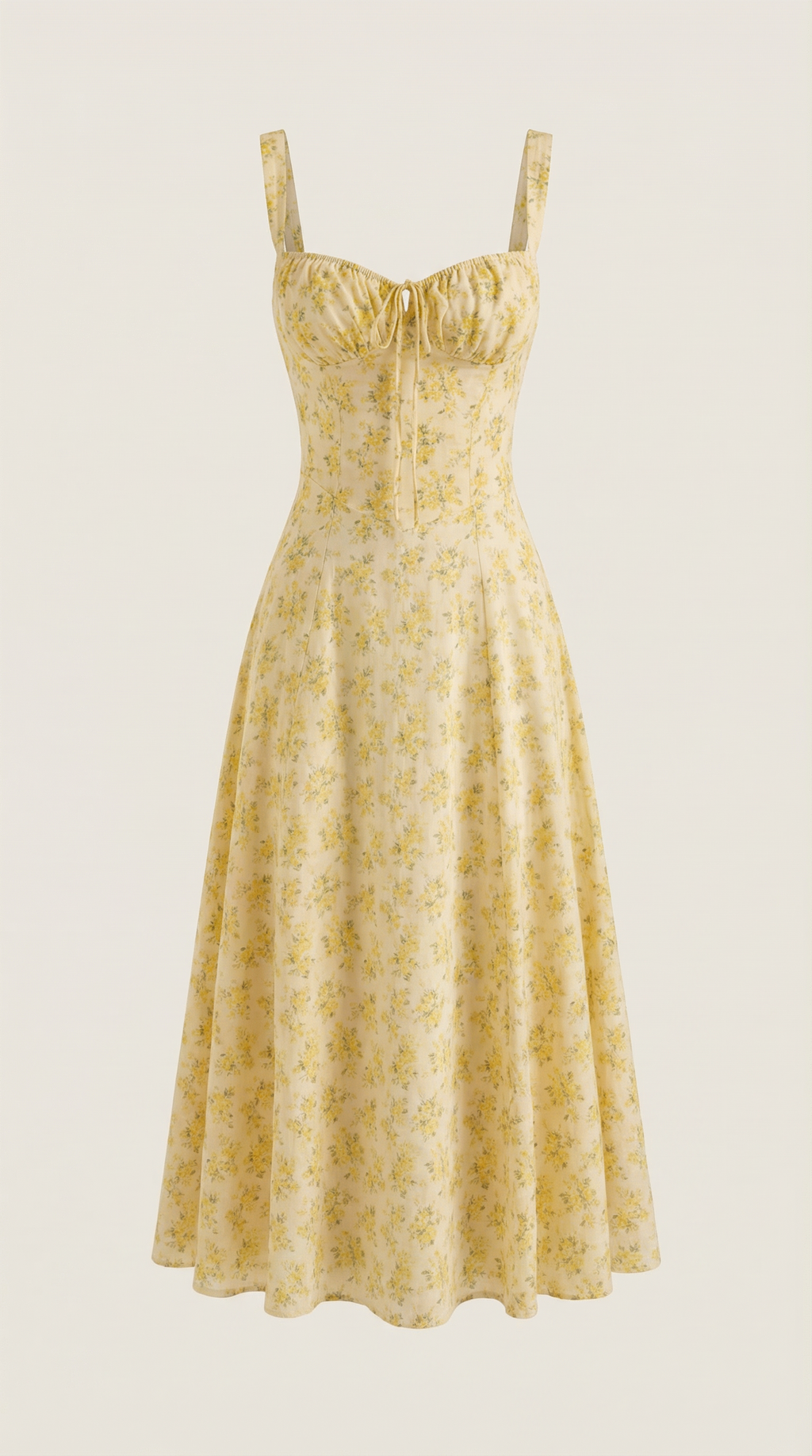 Floral Print Lightweight Midi Summer Dress for Casual Wear