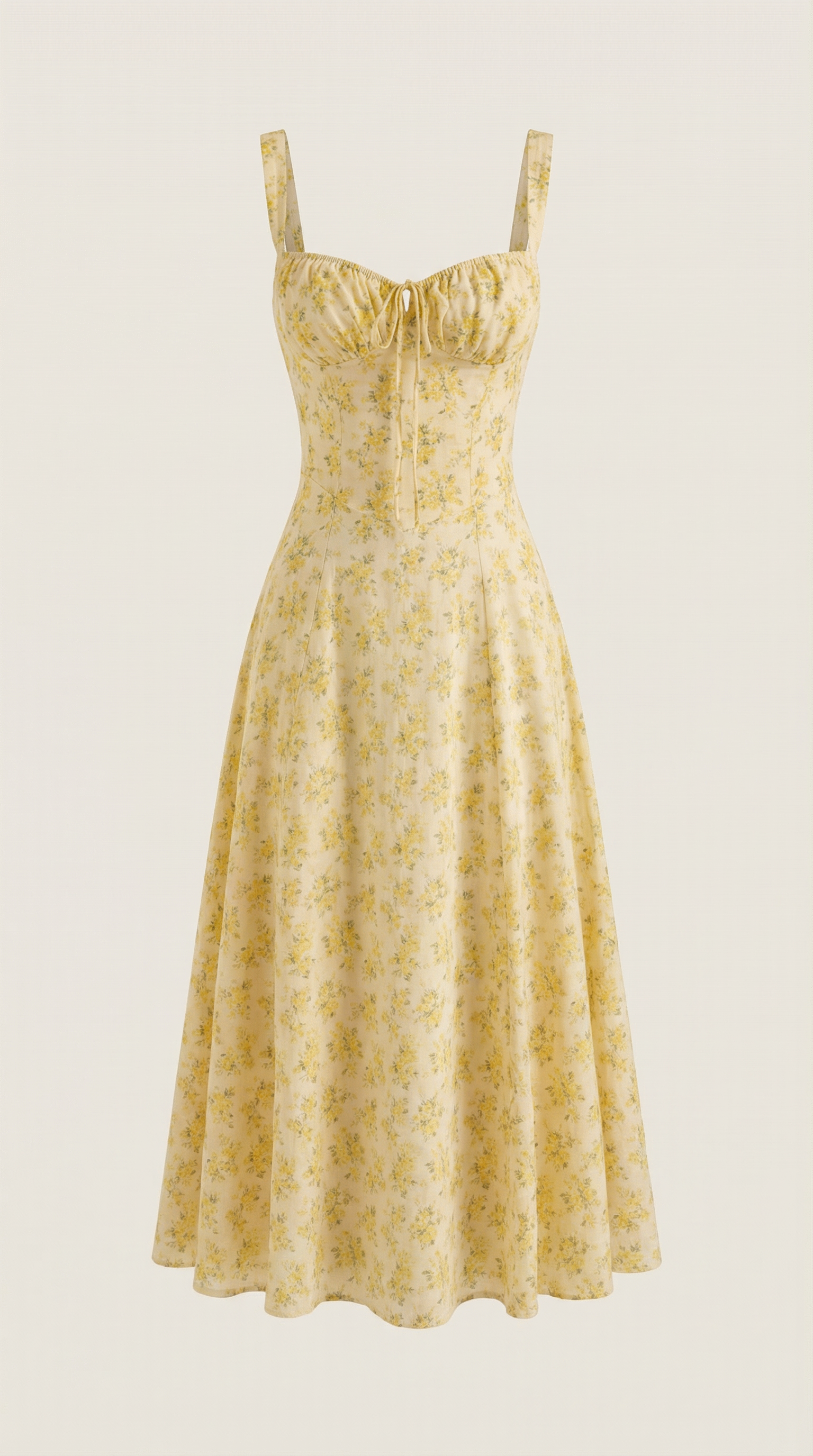 Floral Print Lightweight Midi Summer Dress for Casual Wear
