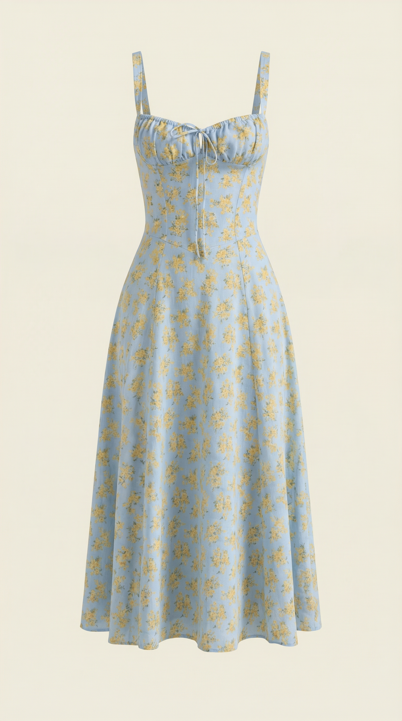 Floral Print Lightweight Midi Summer Dress for Casual Wear