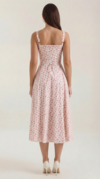 Floral Print Lightweight Midi Summer Dress for Casual Wear