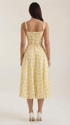 Floral Print Lightweight Midi Summer Dress for Casual Wear