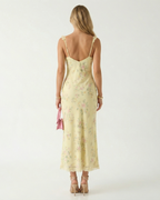 Floral Spaghetti Strap Midi Dress - Backless Summer Style for Women
