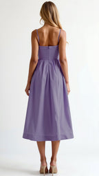 Flowy Midi Dress for Women | Lightweight Fabric | Casual Elegance | Perfect for Summer Events and Everyday Wear
