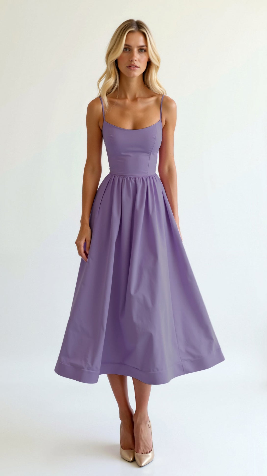 Flowy Midi Dress for Women | Lightweight Fabric | Casual Elegance | Perfect for Summer Events and Everyday Wear