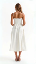Flowy Midi Dress for Women | Lightweight Fabric | Casual Elegance | Perfect for Summer Events and Everyday Wear