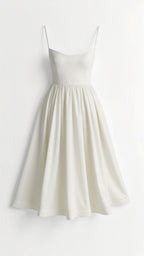 Flowy Midi Dress for Women | Lightweight Fabric | Casual Elegance | Perfect for Summer Events and Everyday Wear