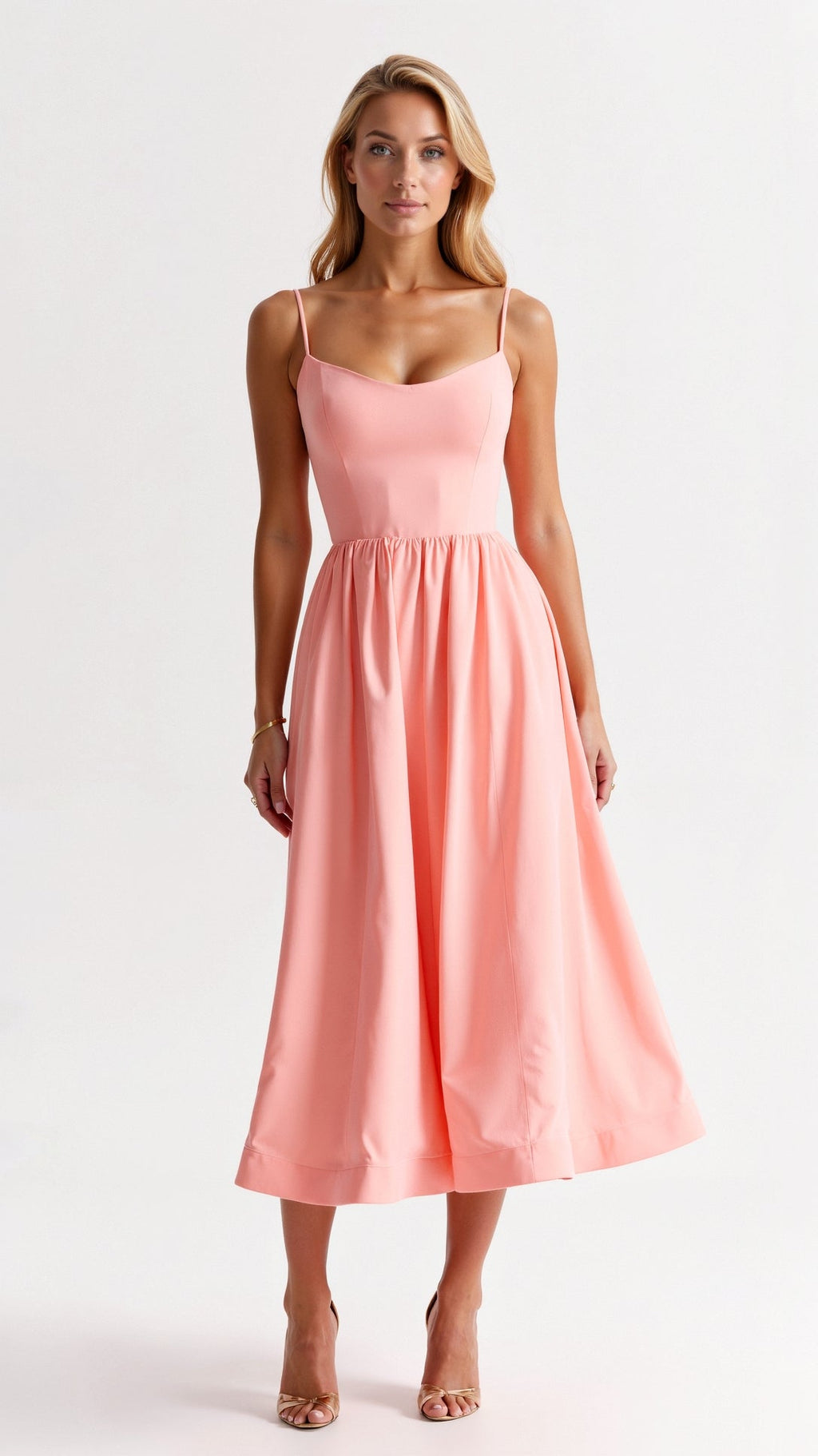 Flowy Midi Dress for Women | Lightweight Fabric | Casual Elegance | Perfect for Summer Events and Everyday Wear