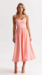 Flowy Midi Dress for Women | Lightweight Fabric | Casual Elegance | Perfect for Summer Events and Everyday Wear