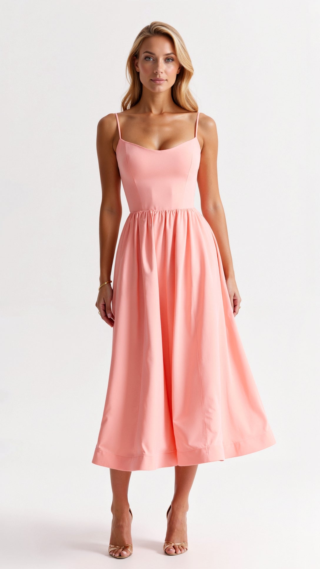Flowy Midi Dress for Women | Lightweight Fabric | Casual Elegance | Perfect for Summer Events and Everyday Wear