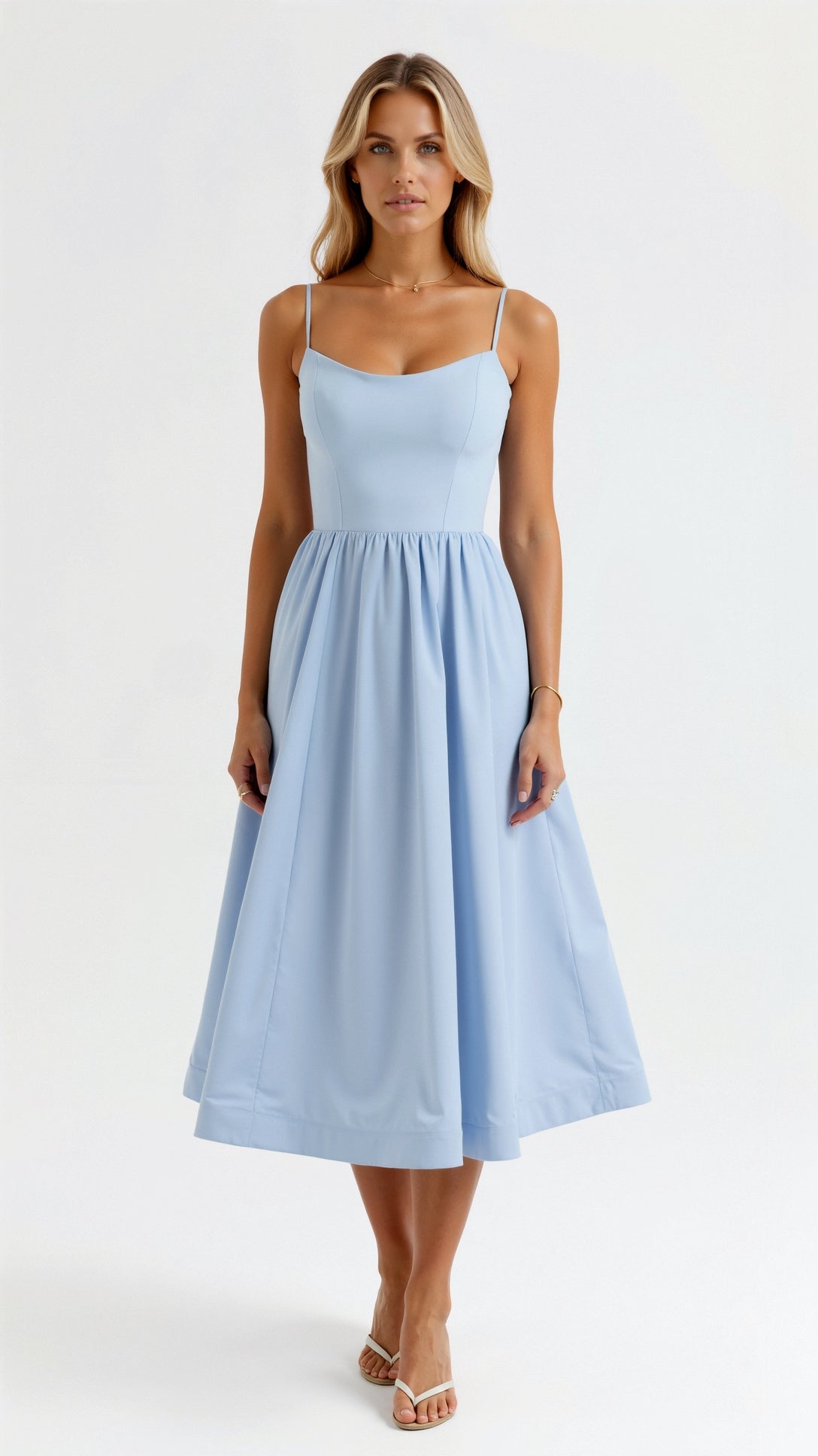 Flowy Midi Dress for Women | Lightweight Fabric | Casual Elegance | Perfect for Summer Events and Everyday Wear
