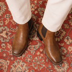 Glossy Italian Leather Men's Boots UK – Luxury Polished Finish for Formal Looks, Smart Casual Evening