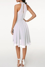 Halter Neck Tiered Mini Dress for Women UK – Summer Holiday & Brunch Outfit
