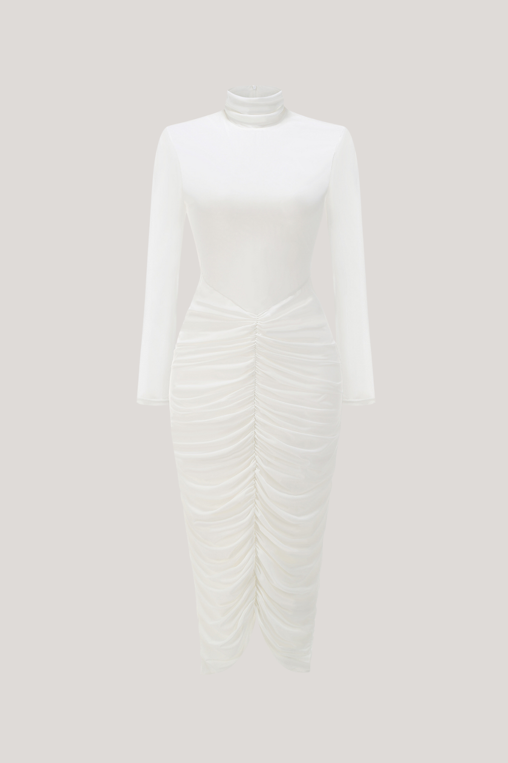 High Neck Midi Dress in Soft Fabric for Casual or Formal Wear