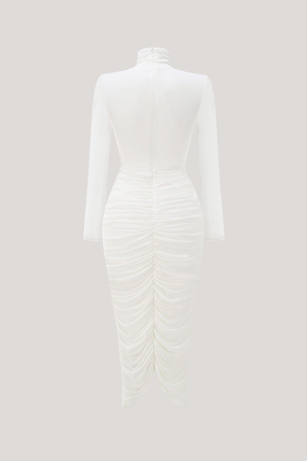 High Neck Midi Dress in Soft Fabric for Casual or Formal Wear