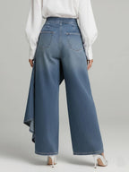 High-Waisted Relaxed Fit Women's Wide-Leg Jeans for Casual Wear