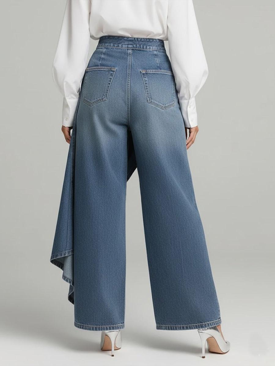 High-Waisted Relaxed Fit Women's Wide-Leg Jeans for Casual Wear