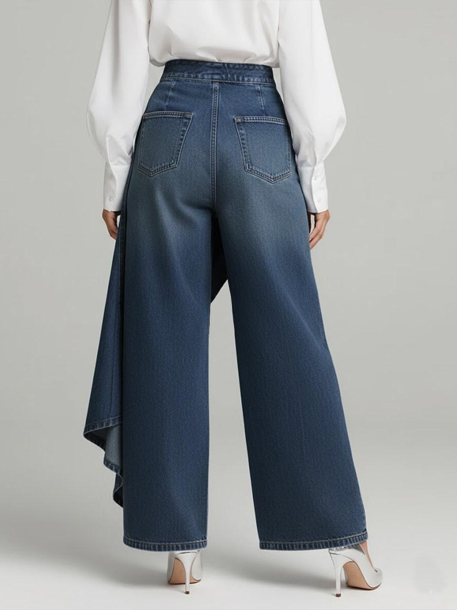 High-Waisted Relaxed Fit Women's Wide-Leg Jeans for Casual Wear