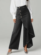 High-Waisted Relaxed Fit Women's Wide-Leg Jeans for Casual Wear