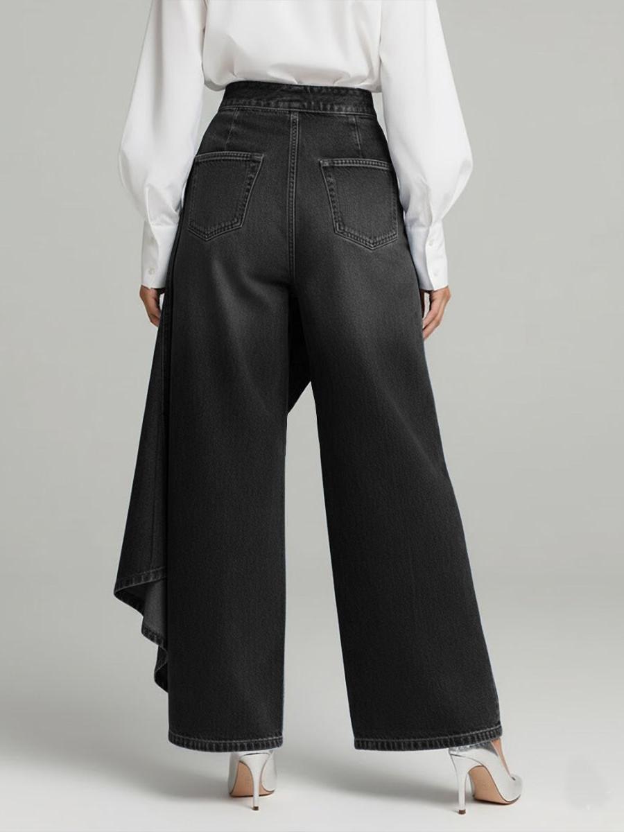 High-Waisted Relaxed Fit Women's Wide-Leg Jeans for Casual Wear