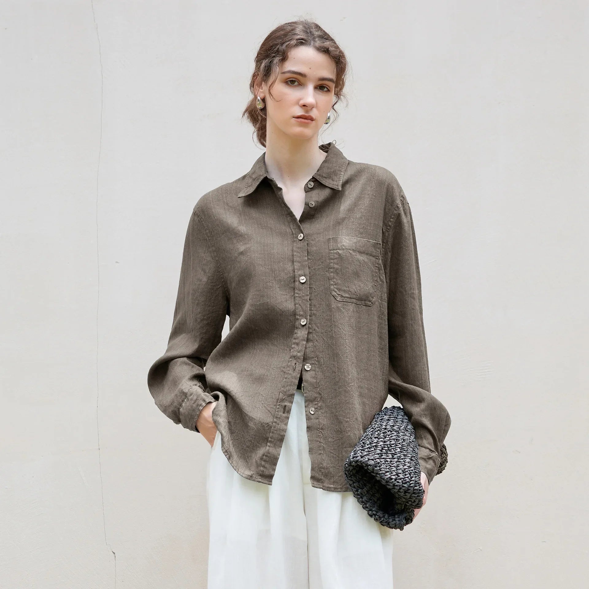 Indigo Linen Casual Shirt for Everyday Wear - Lightweight and Breathable