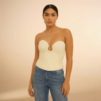Knit Tube Top - Sleek Design - Women's Casual Wear - Versatile Fashion Staple