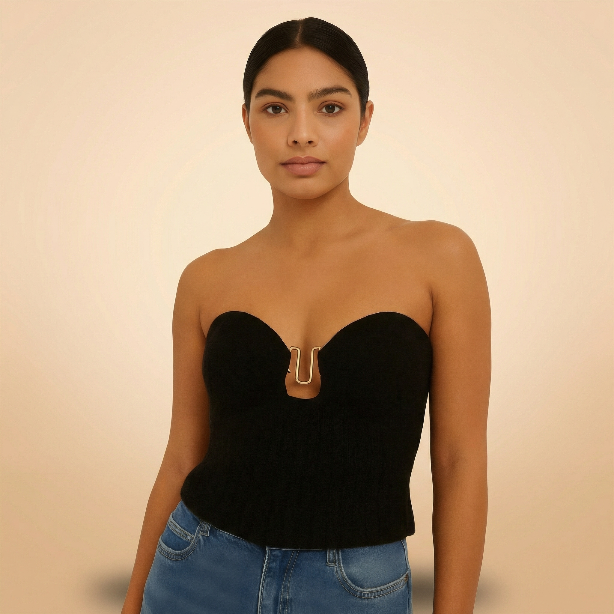 Knit Tube Top - Sleek Design - Women's Casual Wear - Versatile Fashion Staple