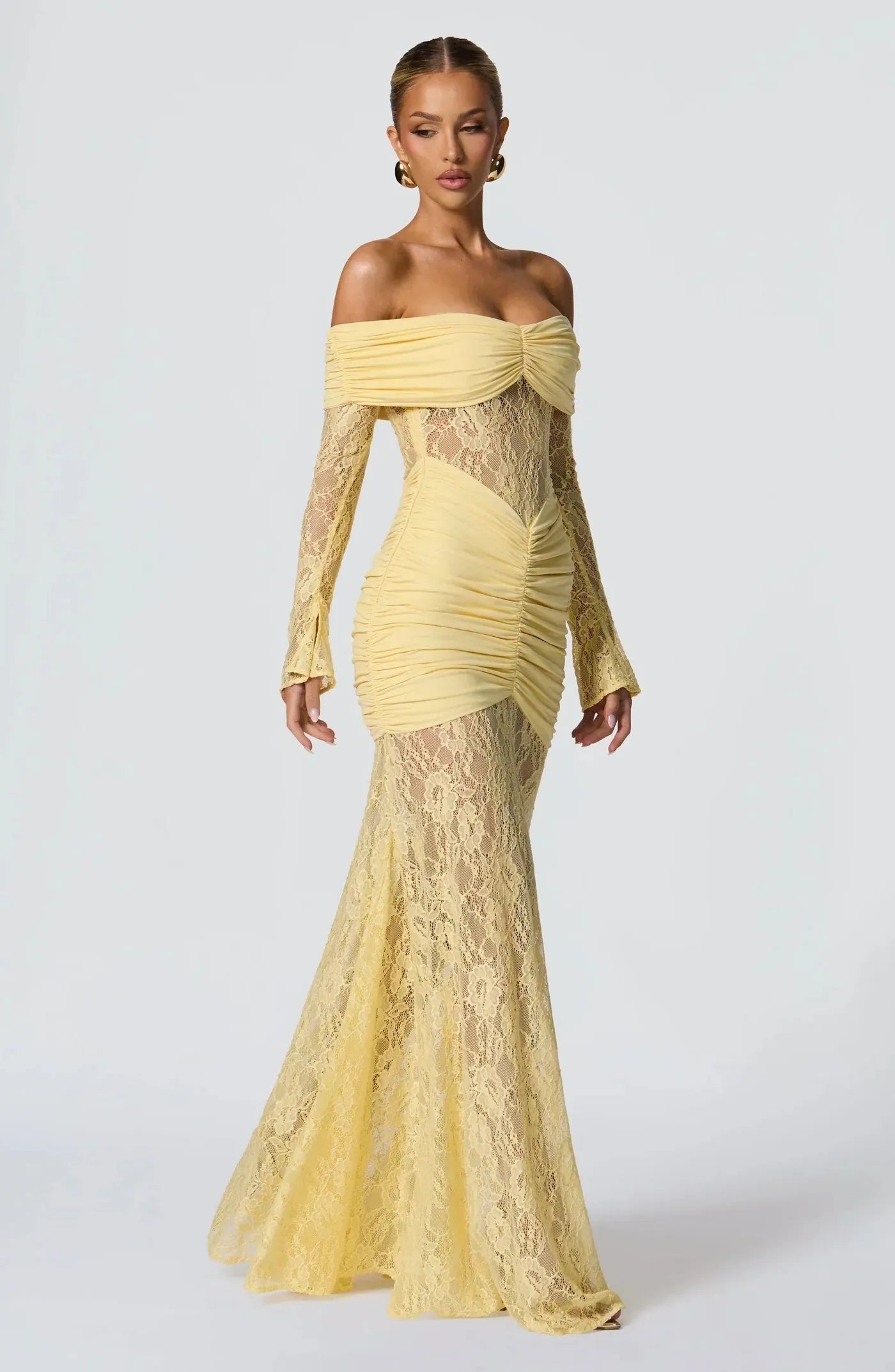 Lace Evening Gown for Women - Elegant Formal Dress for Special Occasions