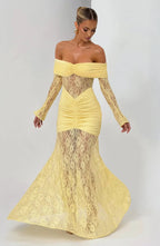Lace Evening Gown for Women - Elegant Formal Dress for Special Occasions