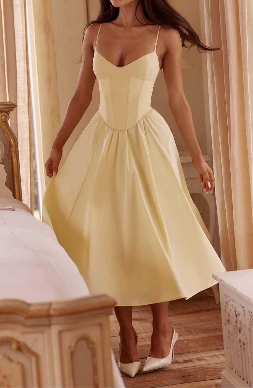 Lemon Midi Dress - Lightweight Fabric, Casual Style for Everyday Wear